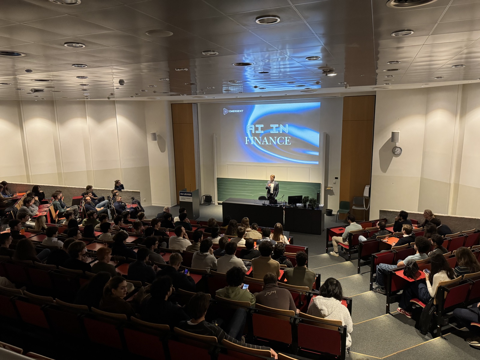 A packed Emergent AI in Finance talk